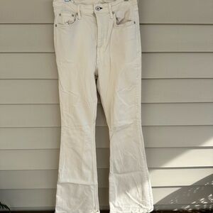 Rag & Bone Cream Wide Leg Jeans